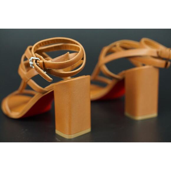 Christian Louboutin Bombinissima 85 Brown Leather Sandals SZ 36 NIB $945 - Picture 7 of 11